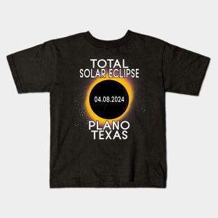 Plano Texas Path Of Totality Total Solar Eclipse 2024 Kids T-Shirt